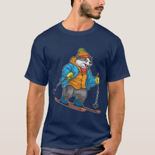 Dachse Skifahrer Ski Wintersport T-Shirt