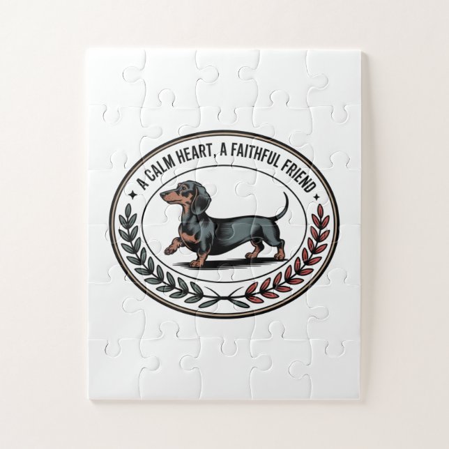 Dachshund A Calm Heart, A Faithful Friend (Vertikal)