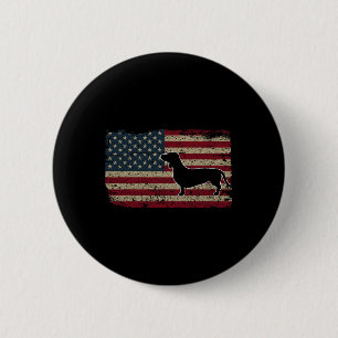 Dachshund Amerika-Flagge Patriotischer Dackel-Gesc Button