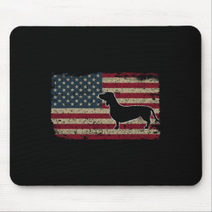 Dachshund Amerika-Flagge Patriotischer Dackel-Gesc Mousepad