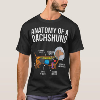 Dachshund Anatomie Diagramm T-Shirt