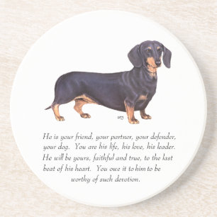 Dachshund-Andenken - Männlich Getränkeuntersetzer
