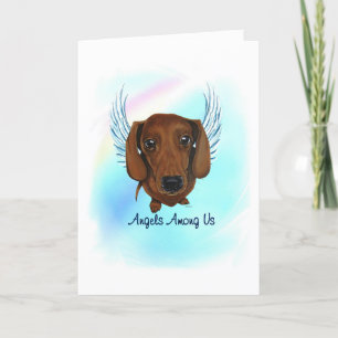 Dachshund Angel Dog Pet Perdre la carte de sympath