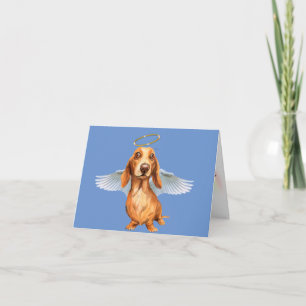 Dachshund Angel Perte de la carte pour animaux de 