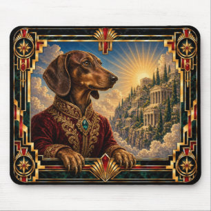 Dachshund, Art Deco Hund Mousepad