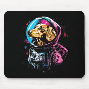 Dachshund Astronaut Raumanzug Männer Lustiges Hund Mousepad
