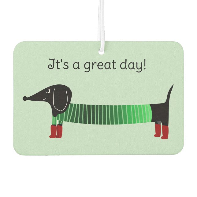 Dachshund Auto  Autolufterfrischer (Vorderseite)