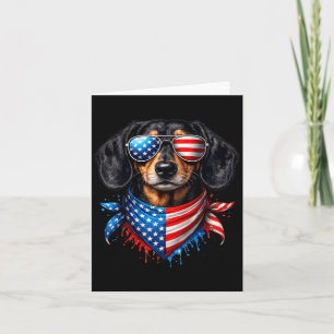 Dachshund-Bandana 4. Juli Patriotische Hundebesitz Karte