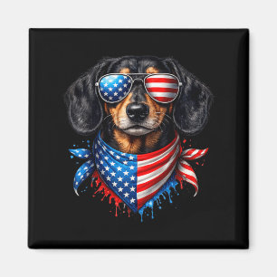 Dachshund-Bandana 4. Juli Patriotische Hundebesitz Magnet