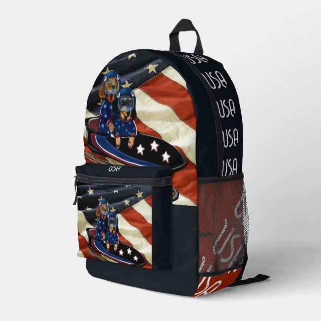 DACHSHUND  BEDRUCKTER RUCKSACK (Rückseitige Ecke Rechts)