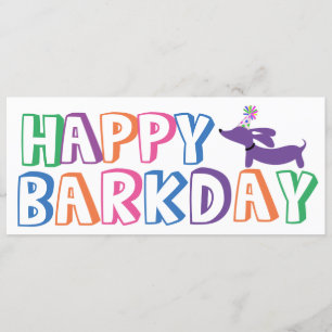 Dachshund Bonne Carte Anniversaire Long