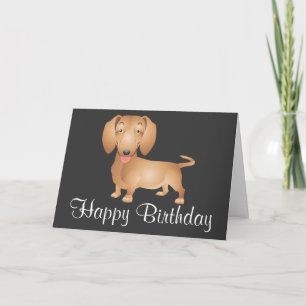 Dachshund Bonne Carte d'Anniversaire - Verset à l'