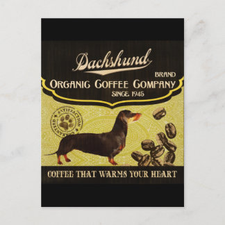 Dachshund Brand – Bio-Kaffeeunternehmen Postkarte