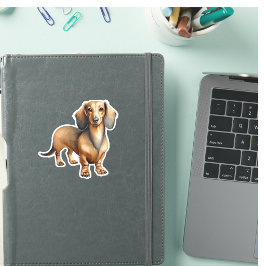 Dachshund Braun Haustier  Aufkleber