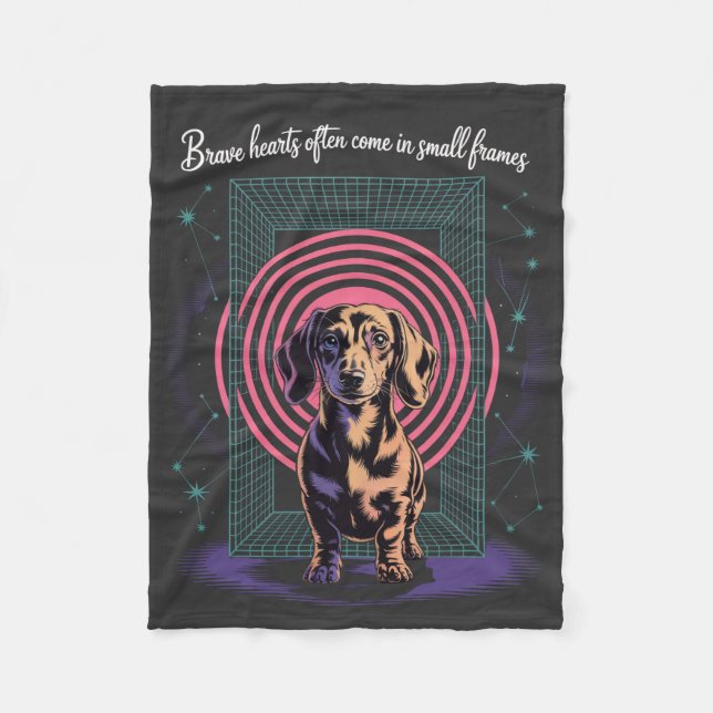 Dachshund Brave Hearts Often Come In Small Frames Fleecedecke (Vorderseite)