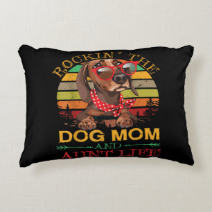 Dachshund Brille Rockende Hundemutter Geschenk Für Dekokissen