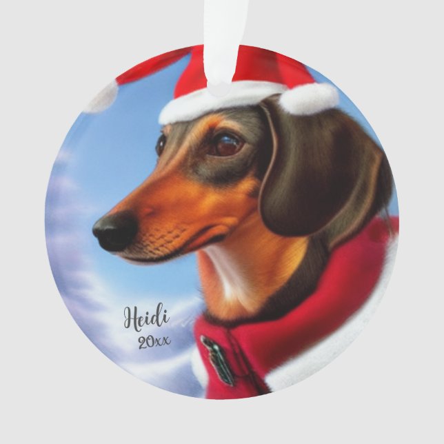Dachshund, chien de Noël, Personnaliser,Noël (devant)