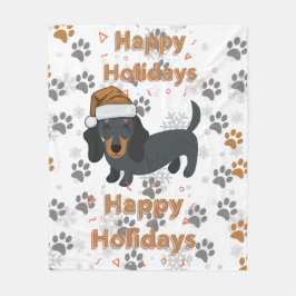Dachshund christmas fleecedecke