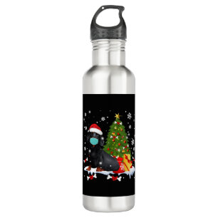 Dachshund Christmas Tree Funny Dog Edelstahlflasche