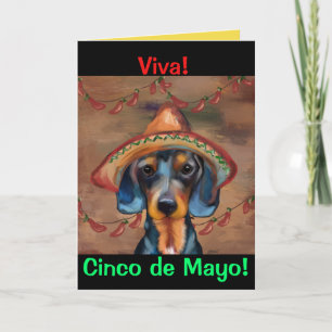 Dachshund Cinco de Mayo Karte