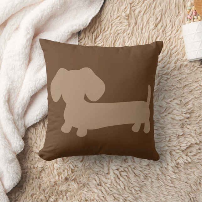 Dachshund Coussin tons Brown et neutres Tan (Couverture)