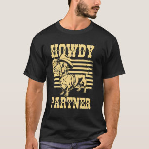 Dachshund Cowboy Wiener Dog Howdy Partner T-Shirt
