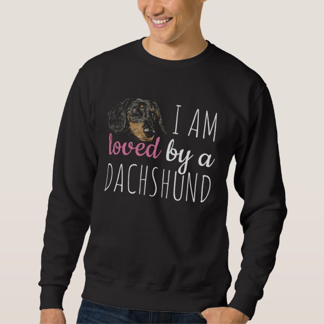 Dachshund Dachshund Dog Love Retro Sweatshirt (Vorderseite)