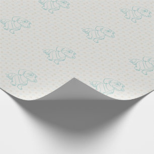 Dachshund Dekoratives Linienkunstmuster Geschenkpapier