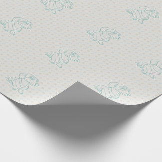 Dachshund Dekoratives Linienkunstmuster Geschenkpapier