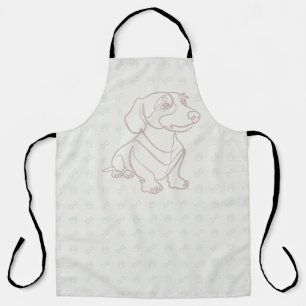 Dachshund Dekoratives Linienkunstmuster Schürze