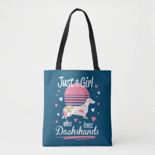 Dachshund Design, Just A Girl Who Loves Dachshunds Tasche