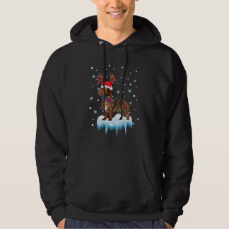 dachshund dog christmas hoodie