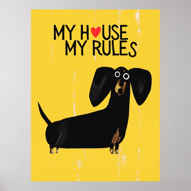Dachshund dog | Funny & decorative Poster (Vorne)