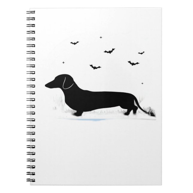 Dachshund Dog � Halloween Moon Silhouette Classic  Notizblock (Vorderseite)