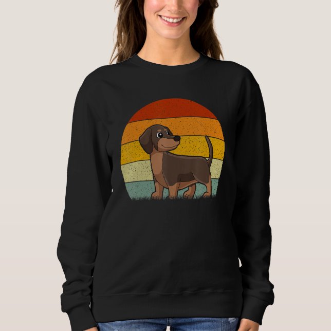 Dachshund Dog  Retro Style Vintage Sweatshirt (Vorderseite)