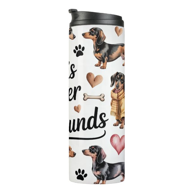Dachshund Dog Thermosbecher (Nach rechts gedreht)