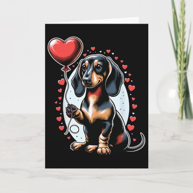 Dachshund Dog Valentine's Day Dog Owner Valentine  Karte (Vorderseite)