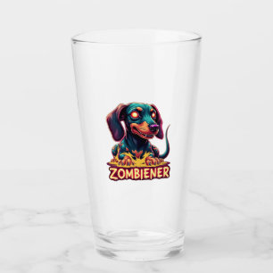 Dachshund Doxie Wiener Wurst Zombie Hund Halloween Glas