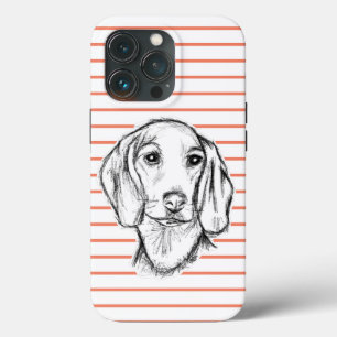 Dachshund Drawn Sketch Black Puppy Dog Case-Mate iPhone Hülle