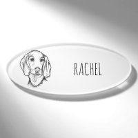 Dachshund Drawn Sketch Black Puppy Dog