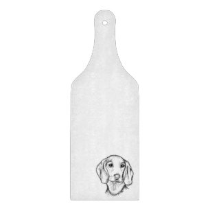 Dachshund Drawn Sketch Black Puppy Dog Schneidebrett