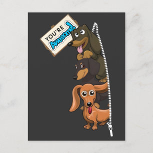 Dachshund Du Bist Toll Postkarte