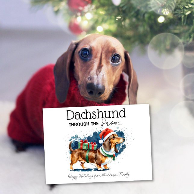 Dachshund Durch Den Schnee Karte (Von Creator hochgeladen)