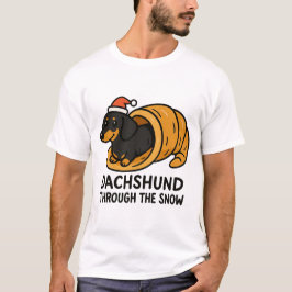 Dachshund Durch Den Schnee T-Shirt