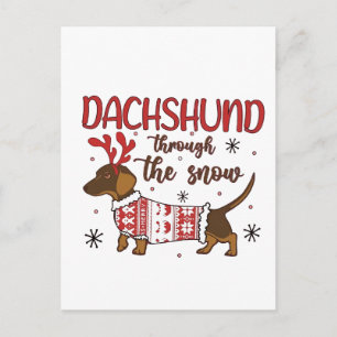 Dachshund Durch Den Schnee Weihnachten Hundeliebha