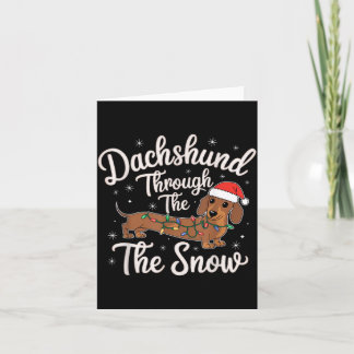 Dachshund Durch Den Schnee Weihnachtsdekoration Fü Karte