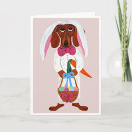 Dachshund Easter Bunny Feiertagskarte