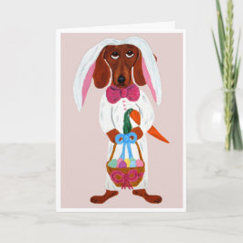 Dachshund Easter Bunny Feiertagskarte