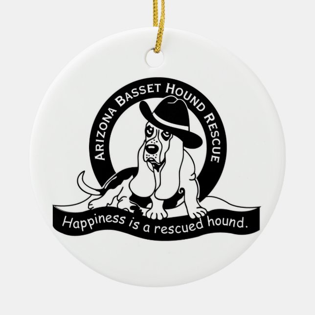 Dachshund-Elf u. AZBHR Logo Keramikornament (Vorne)