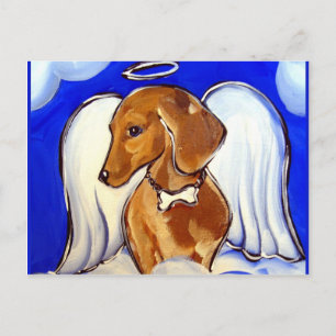 Dachshund-Engel Postkarte